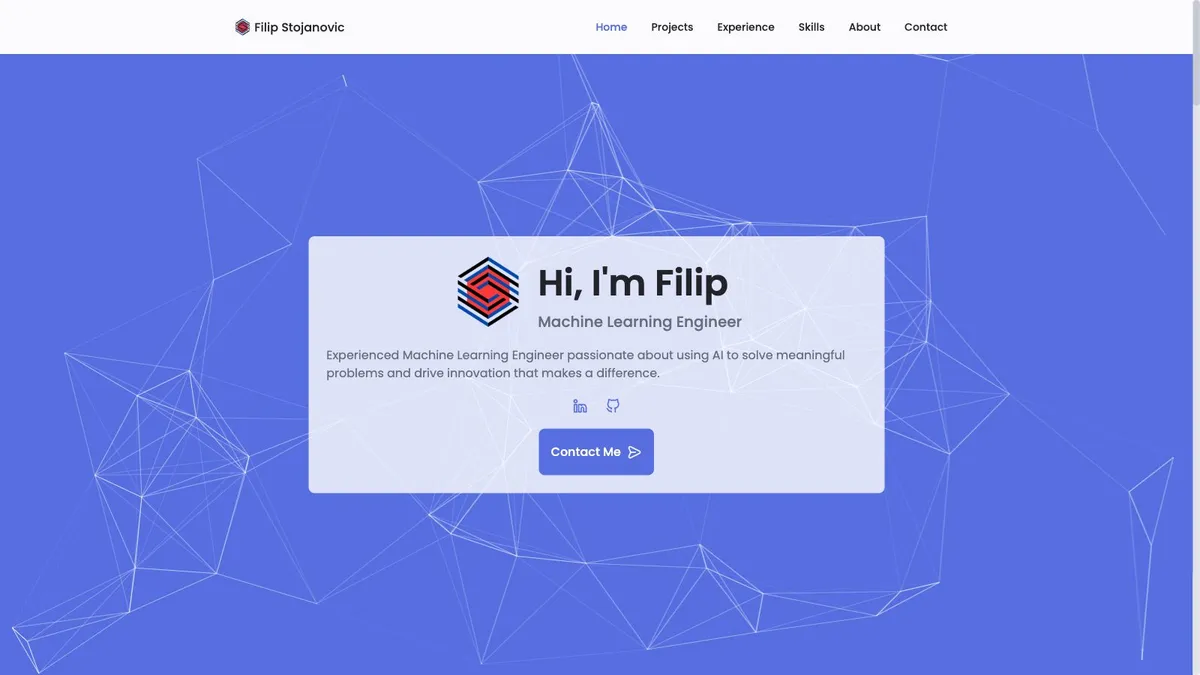 Filip's portfolio homepage